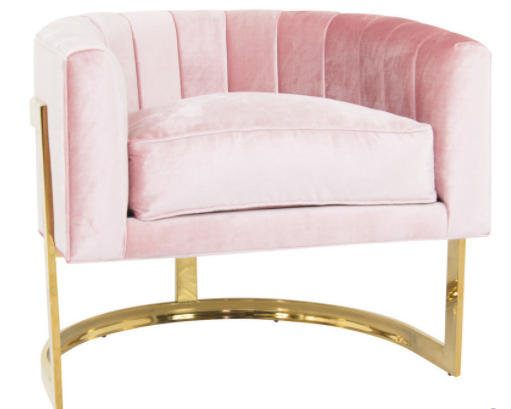 pink velvet seat