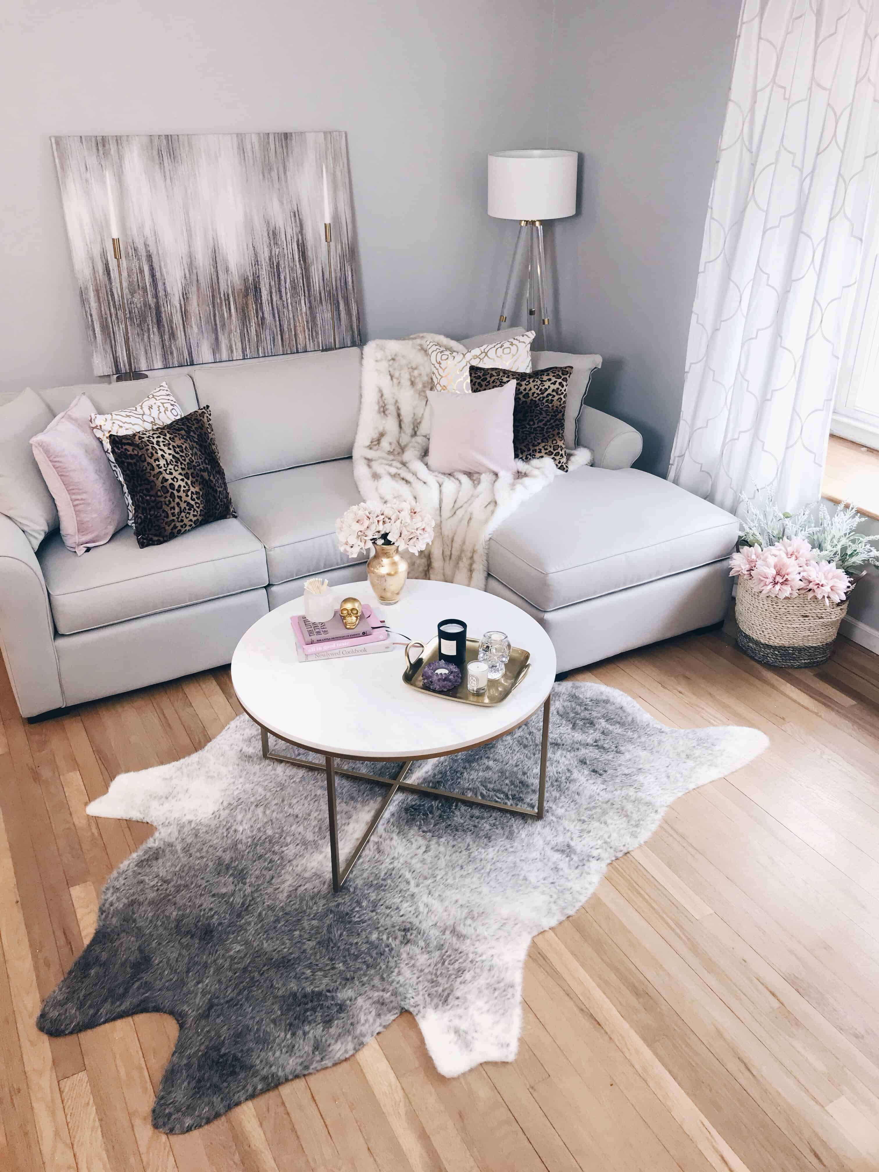 modern glam living room