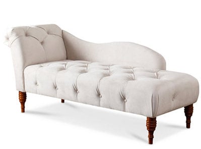 ivory tufted chaise
