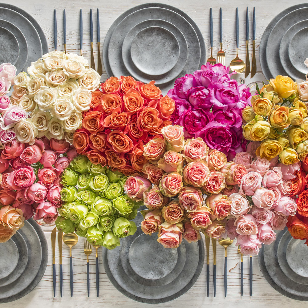 floral tablescape