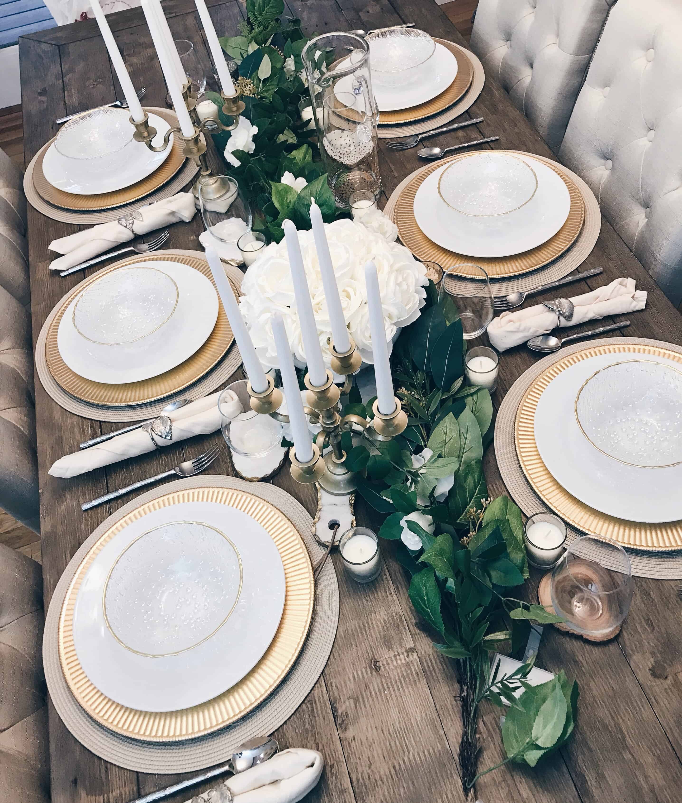 tablescape greenery