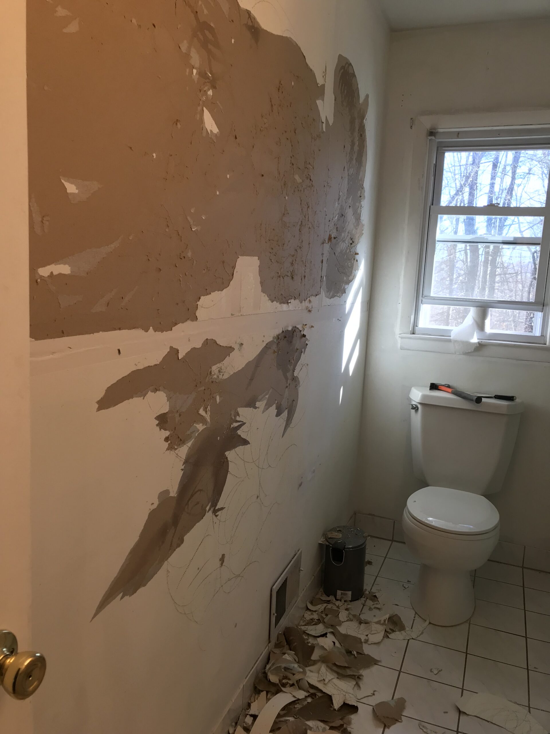 drywall-removal-bathroom