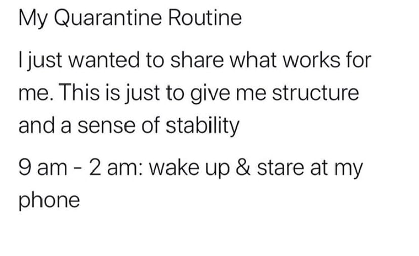 quarantine-routine