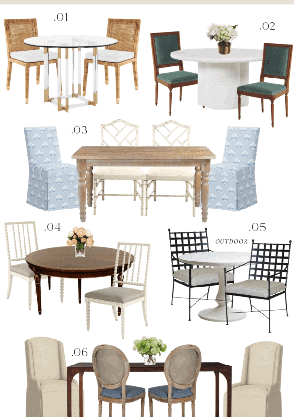 BEST OF CLASSIC DESIGN: DINING CHAIR & TABLE COMBOS
