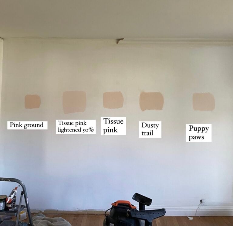 THE PERFECT PINK BEIGE PAINT COLOR FOR OUR LIVING ROOM