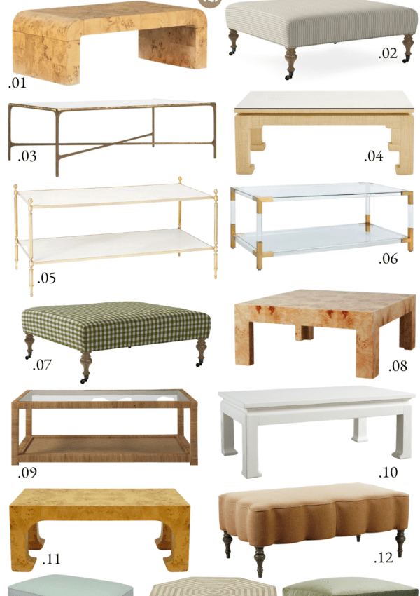BEST OF CLASSIC DESIGN: COFFEE TABLES & OTTOMANS