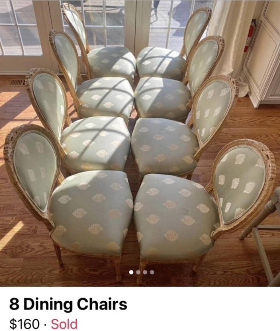 louis dining chair set