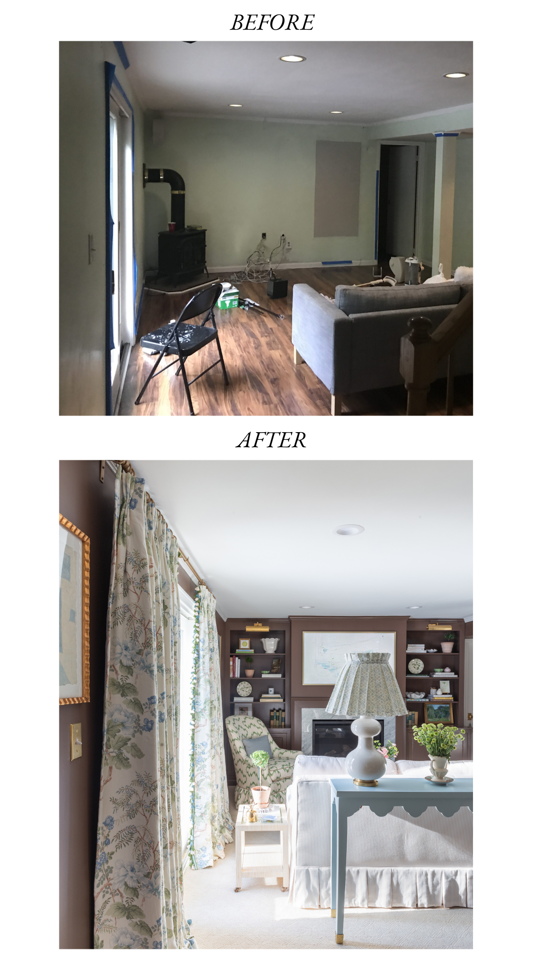 BASEMENT-FAMILY-ROOM-MEDIA-ROOM-BEFORE-AFTER-BROWN-PAINT-COLORS